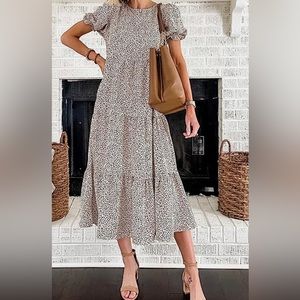 PRETTYGARDEN Cheetah Print Dress